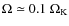 $\Omega\simeq0.1~\Omega_{{\rm K}}$
