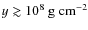 $y\gtrsim10^{8}~{\rm g~ cm^{-2}}$