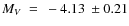 $M_V~=~-4.13~\pm 0.21$