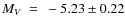 $M_V~=~-5.23 \pm 0.22$
