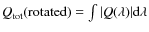 $Q_{\rm tot}({\rm rotated}) = \int \vert Q(\lambda)\vert{\rm d}\lambda$