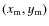 $ (x_{\rm m},y_{\rm m})$
