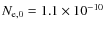$N_{\rm e,0} = 1.1\times10^{-10}$