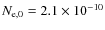 $N_{{\rm e},0} =
2.1\times10^{-10}$