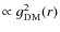 $\propto g_{\rm DM}^2(r)$