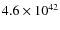 $4.6\times10^{42}$