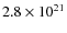 $2.8\times 10^{21}$