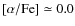 ${\rm [\alpha/Fe]}\simeq0.0$
