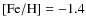 ${\rm [Fe/H]}=-1.4$