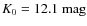 $K_0=12.1~{\rm mag}$