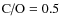 $\mbox{C/O}=0.5$
