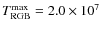 $T^{\rm max}_{\rm RGB}=2.0\times10^7$