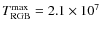 $T^{\rm max}_{\rm RGB}=2.1\times10^7$