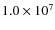 $1.0\times10^7$