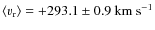 $\left<v_{\rm r}\right>=+293.1\pm0.9~{\rm km~s^{-1}}$