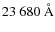 $23~680~{\rm\AA}$