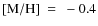 ${\rm [M/H]}~=~-0.4$