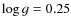 $\log g=0.25$