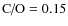 $\mbox{C/O}=0.15$