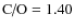 $\mbox{C/O}=1.40$