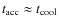 $t_{\rm acc}\approx t_{\rm cool}$