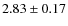 $2.83\pm0.17$