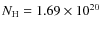 $N_{\rm H}=1.69\times10^{20}$