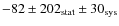 $-82 \pm 202_{\rm stat}\pm 30_{\rm sys}$