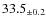 $ 33.5 _{\pm 0.2 }$