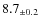 $ 8.7 _{\pm 0.2 }$