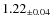 $ 1.22 _{\pm 0.04 }$
