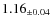 $ 1.16 _{\pm 0.04 }$