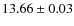 $13.66\pm0.03$