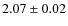 $2.07\pm0.02$