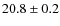 $20.8\pm0.2$