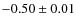 $-0.50\pm0.01$