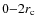 $0{-}2r_{\rm {c}}$