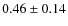$0.46 \pm 0.14$