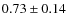 $0.73 \pm 0.14$