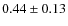 $0.44 \pm 0.13$
