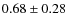 $0.68 \pm
0.28$
