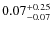 $0.07 _{\rm -0.07}^{+0.25}$