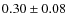 $0.30 \pm 0.08$