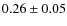 $0.26 \pm 0.05$