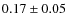 $0.17 \pm 0.05$