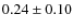 $0.24 \pm 0.10$