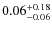 $0.06_{\rm -0.06}^{+0.18} $