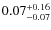 $0.07_{\rm -0.07}^{+0.16} $