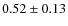 $0.52 \pm 0.13$