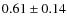 $0.61 \pm 0.14$